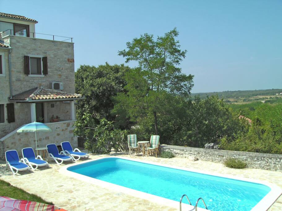Pool and sun-loungers