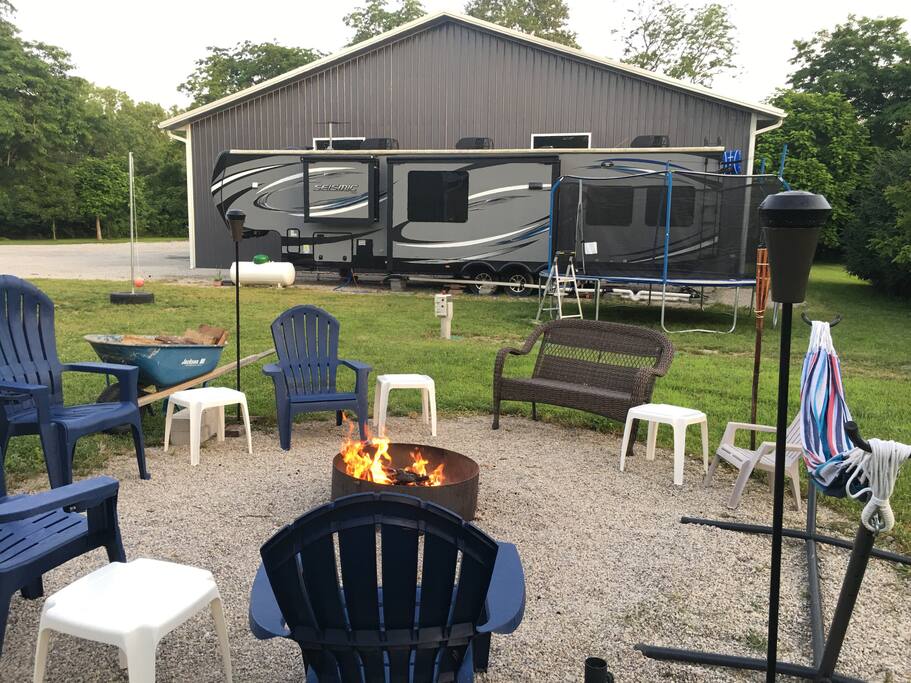 Enjoy the space we hav created for you to relax, make s’mores, drink a beer, or hang out and do some star gazing at night.