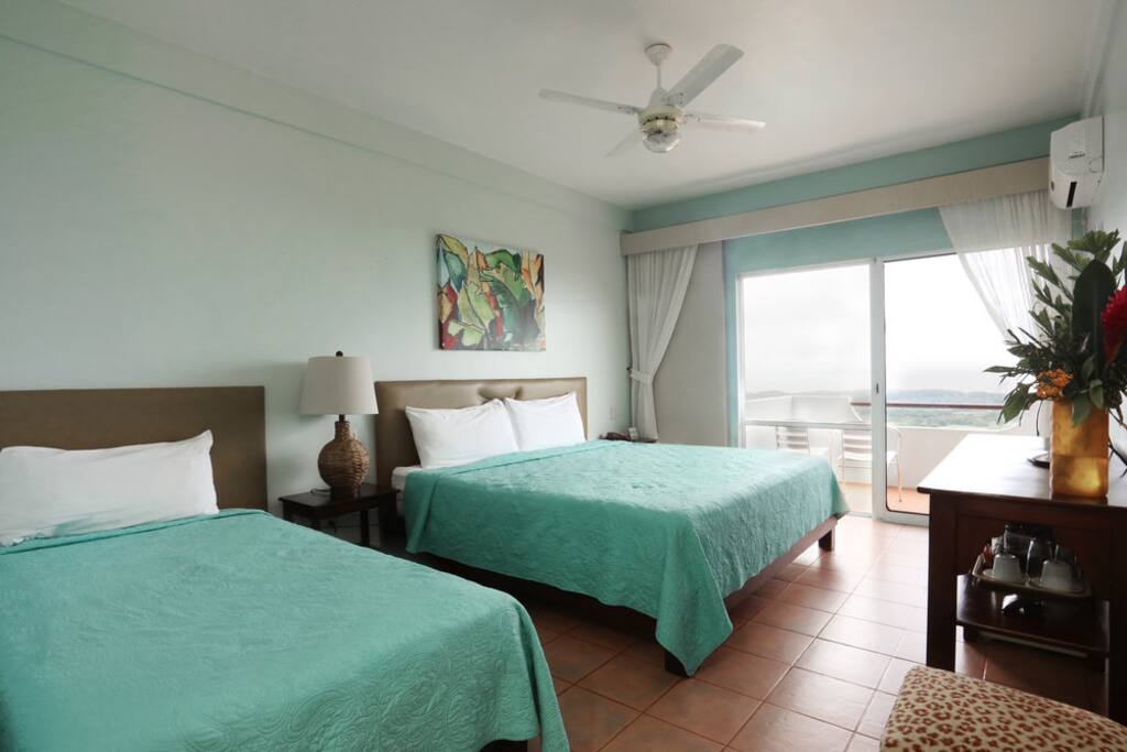 Each room is spacious and has a balcony with incredible view!