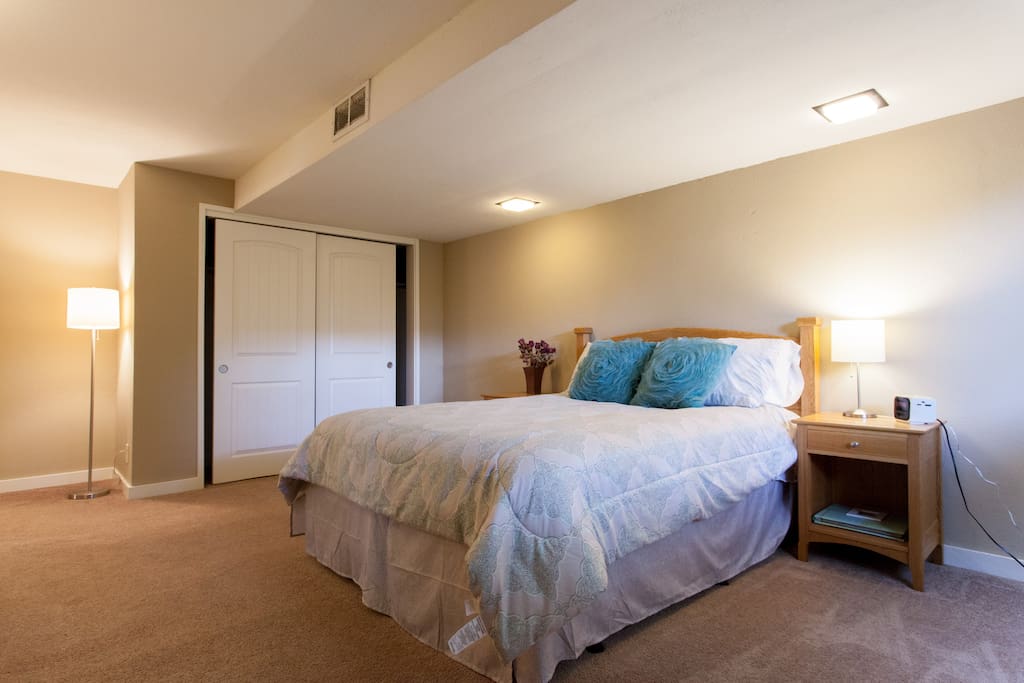 Large bedroom with queen bed