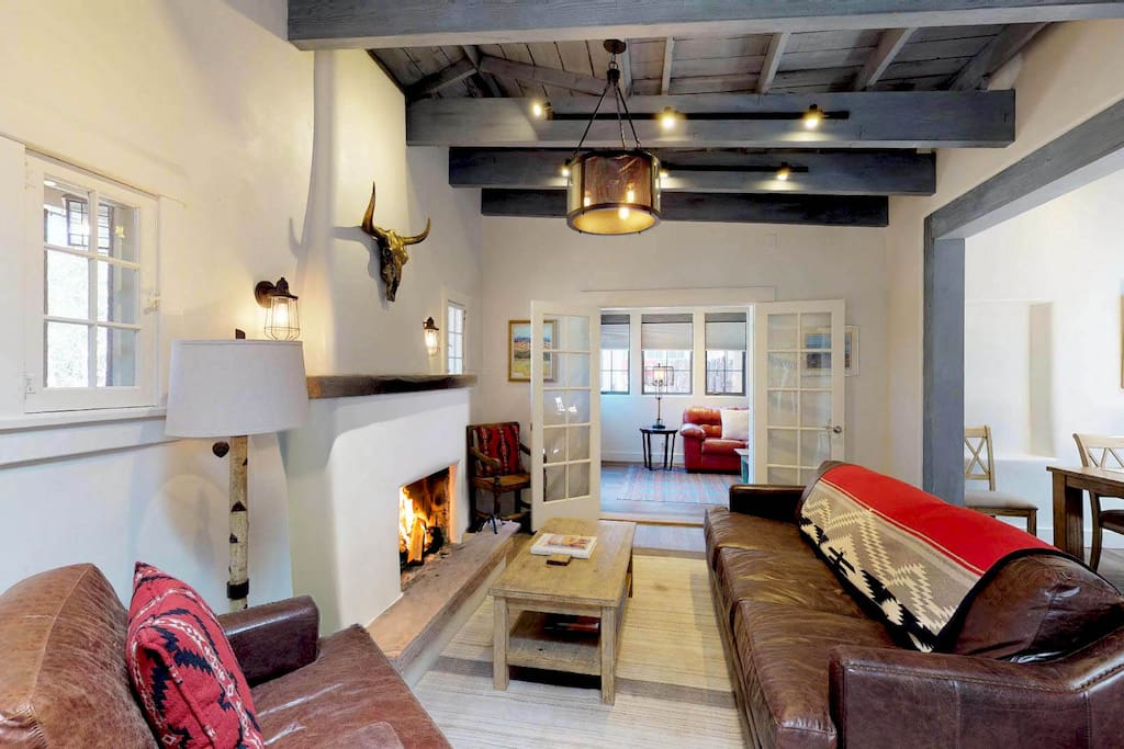 View of the living room and entertainment room