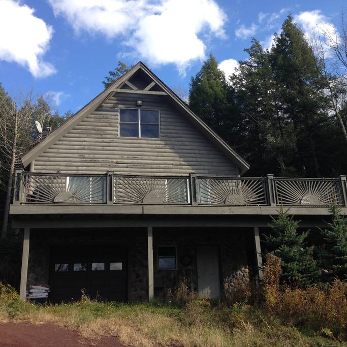 Perched on a hill, completely private yet conveniently located just a mile off the main road.