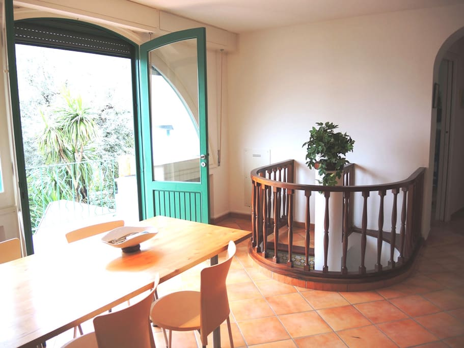living room and balcony