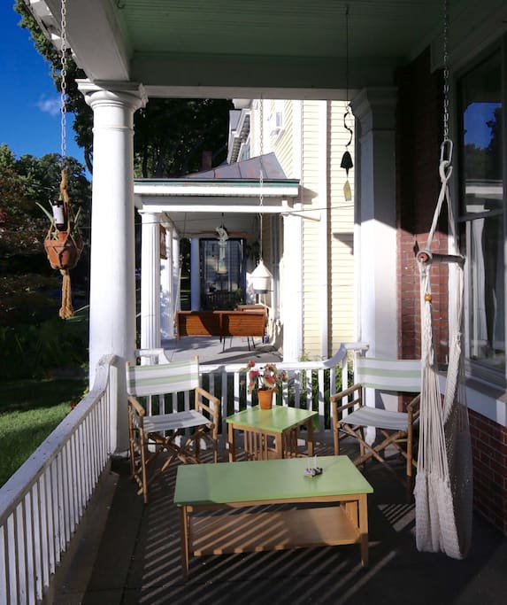 Perfect front porch to relax and enjoy the sunset, stretch out in our hammock and enjoy the blue sky or magical Kentucky rain.