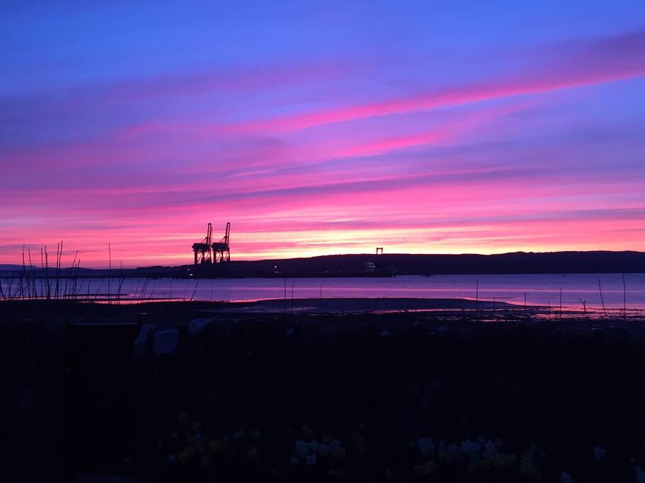 Spring Sunset from the garden
