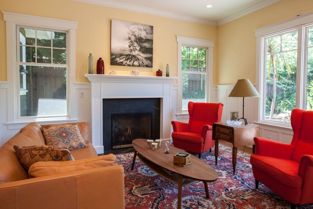 Living Room with gas fireplace.