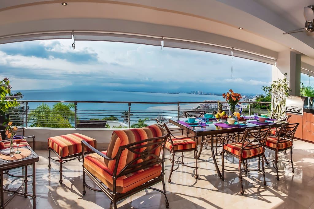 Wide balcony to enjoy incredible sunsets