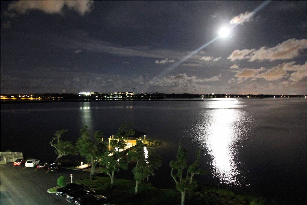 Stunning full moon reflection on Biloxi's beautiful Bay.