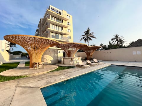 204 Apartment with Pool very close to the beach