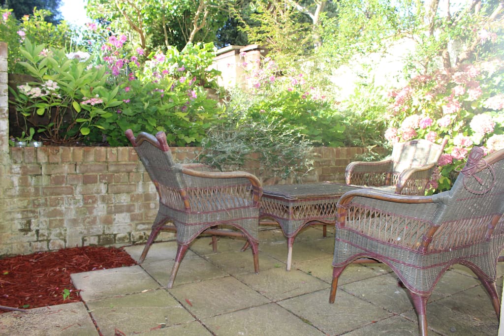 The Front patio for evening sun