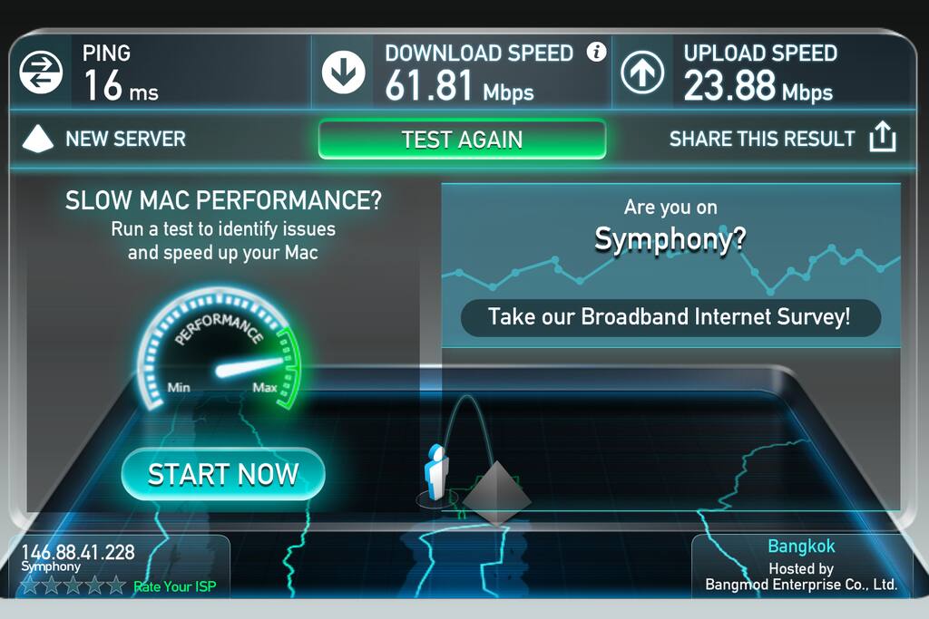 Super Fast WIFI connection.
