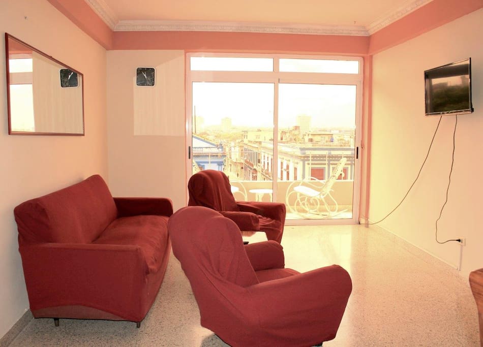 Other view of the living and dining room