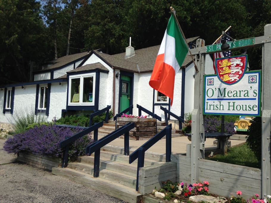 Picture of our store, O'Meara's Irish House, where you check in upon arrival.