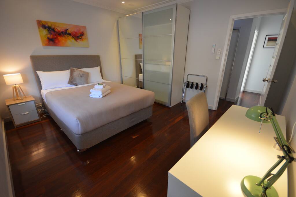 Master Bedroom - Equipped with its own TV and Air Cond/Heater, Study Desk and Big Wardrobe.
