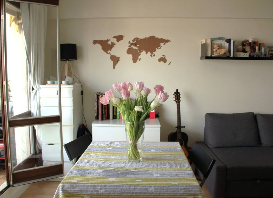 Living room with the table