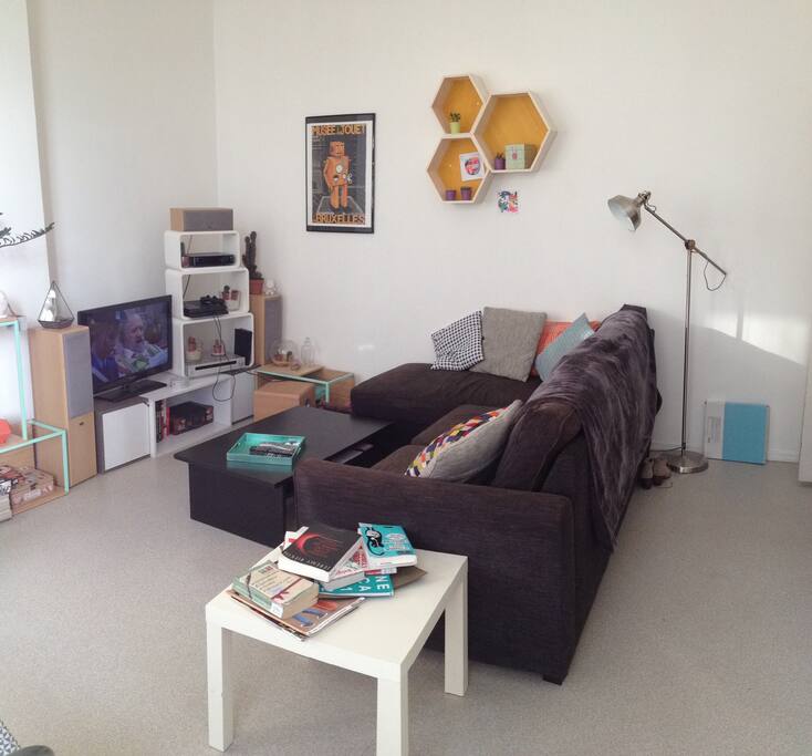 Sofa and TV