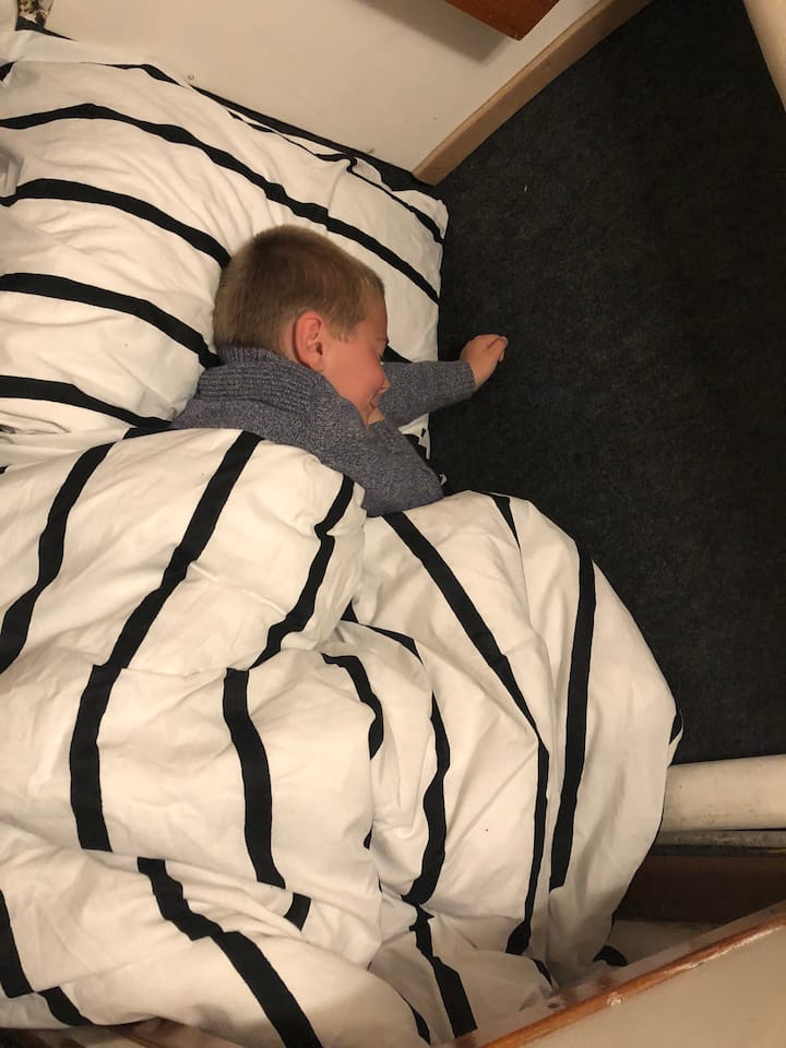 กระท่อมหลังบ้านพร้อมเตียงสองชั้นในตู้เสื้อผ้า (เตียงเดี่ยว)