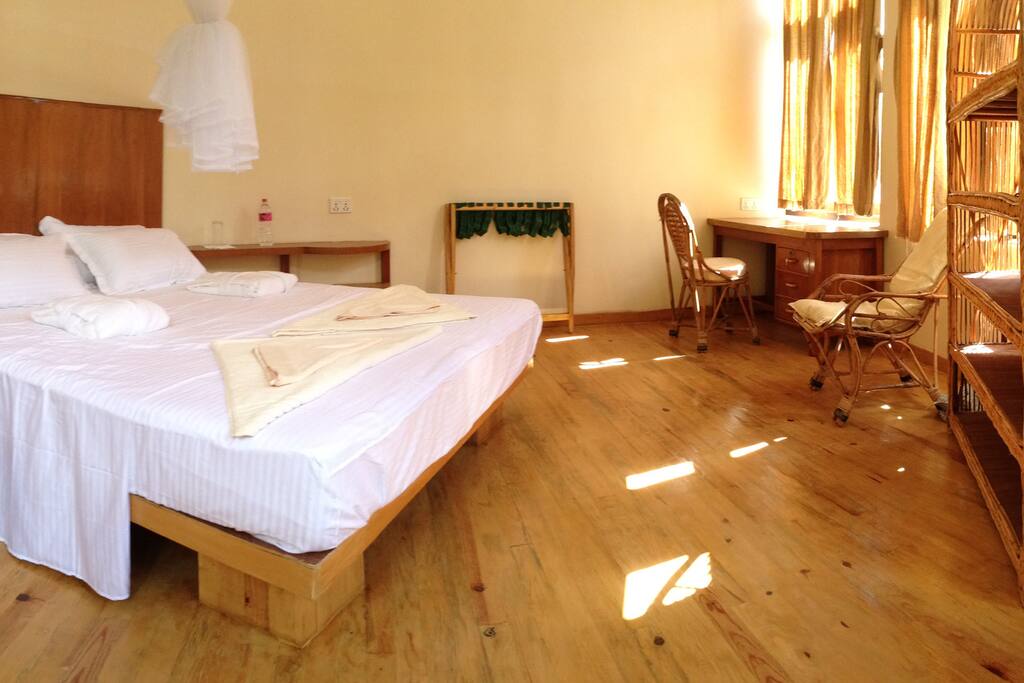 Bedroom with comfy king-size mattress