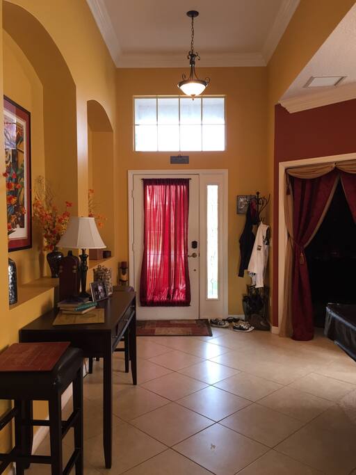 View looking at front door
