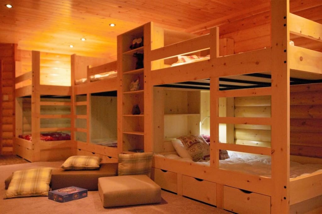 The dormitory on the ground level can comfortably sleep up to 6 in bunk beds.