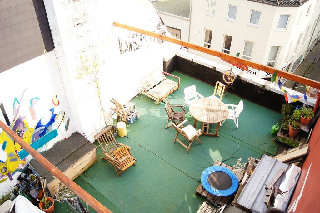unsere wundervolle 60qm Dachterasse