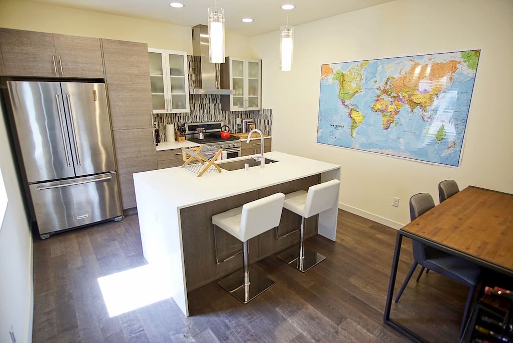 Chef's kitchen with new gas range plus all the kitchen essentials!