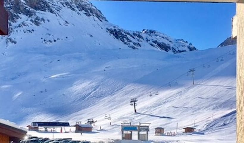 Studio à Val Claret ski au pied.