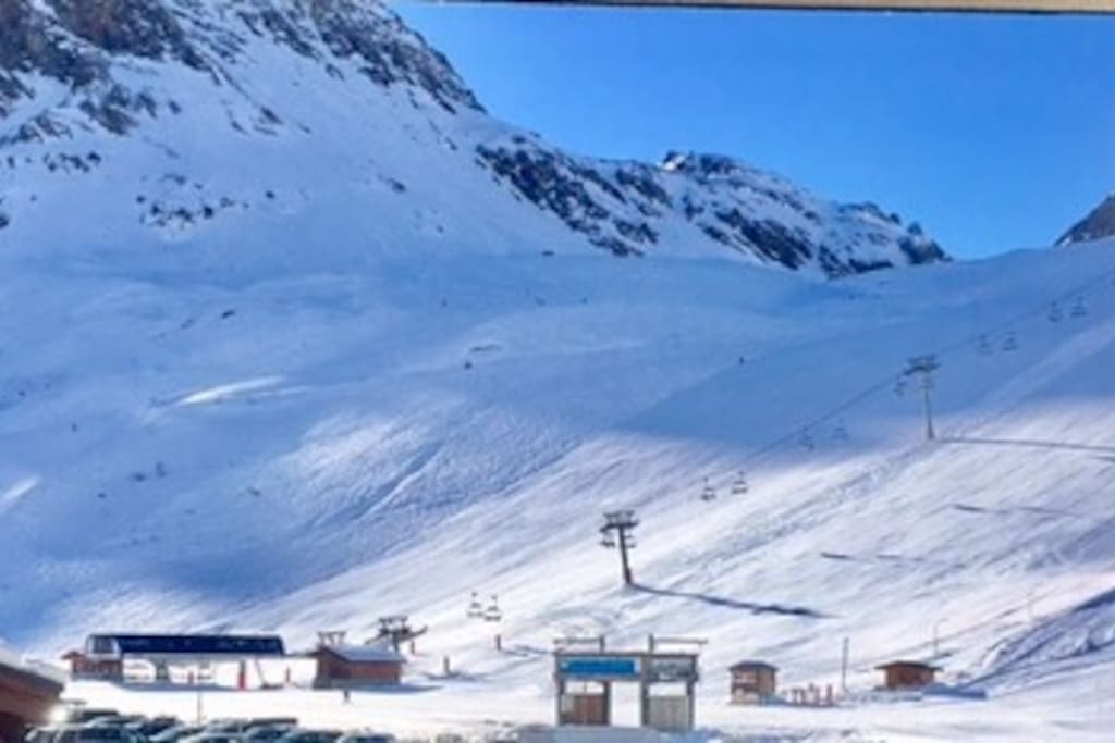 Du studio, vue sur les pistes.