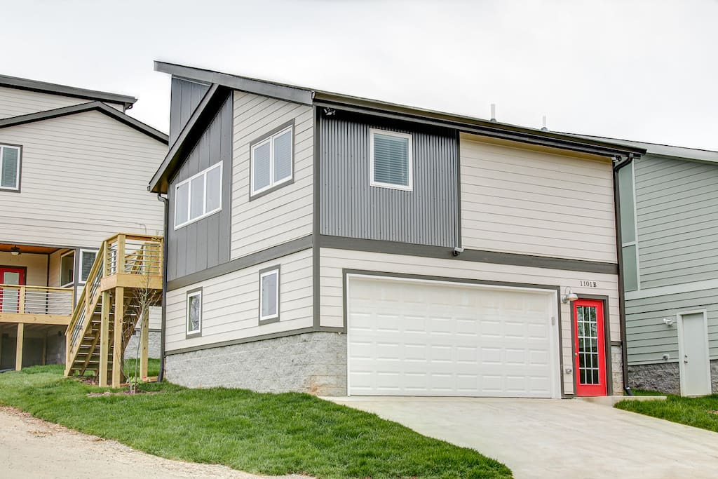 Private parking and keypad entry