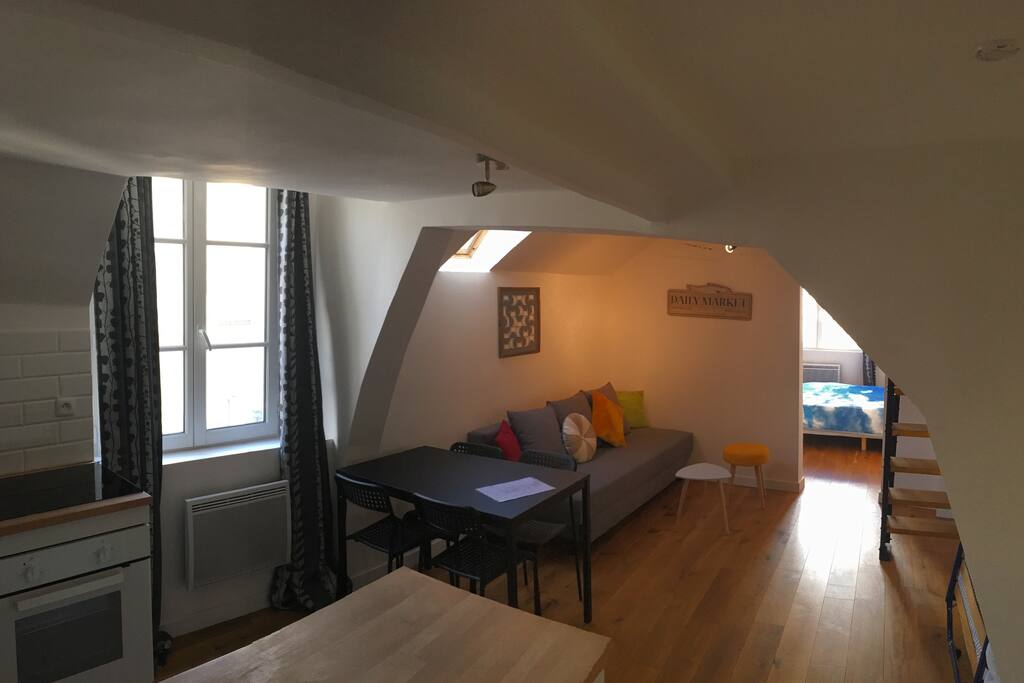 living room + dinning room
