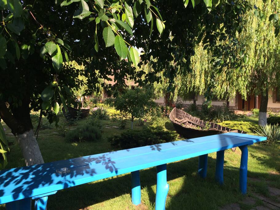Bright blue- the traditional color of Delta Cottages