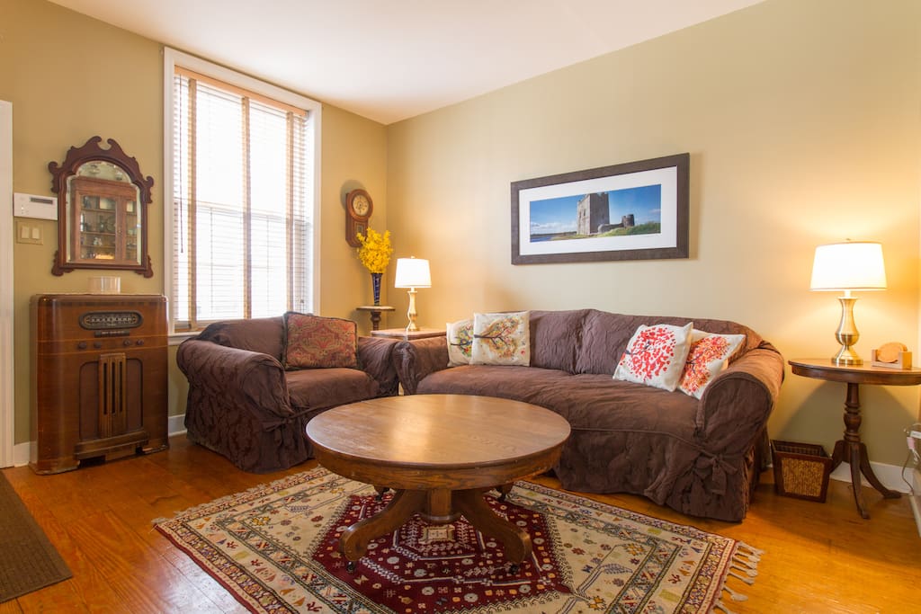 Cozy Living Room filled with antiques