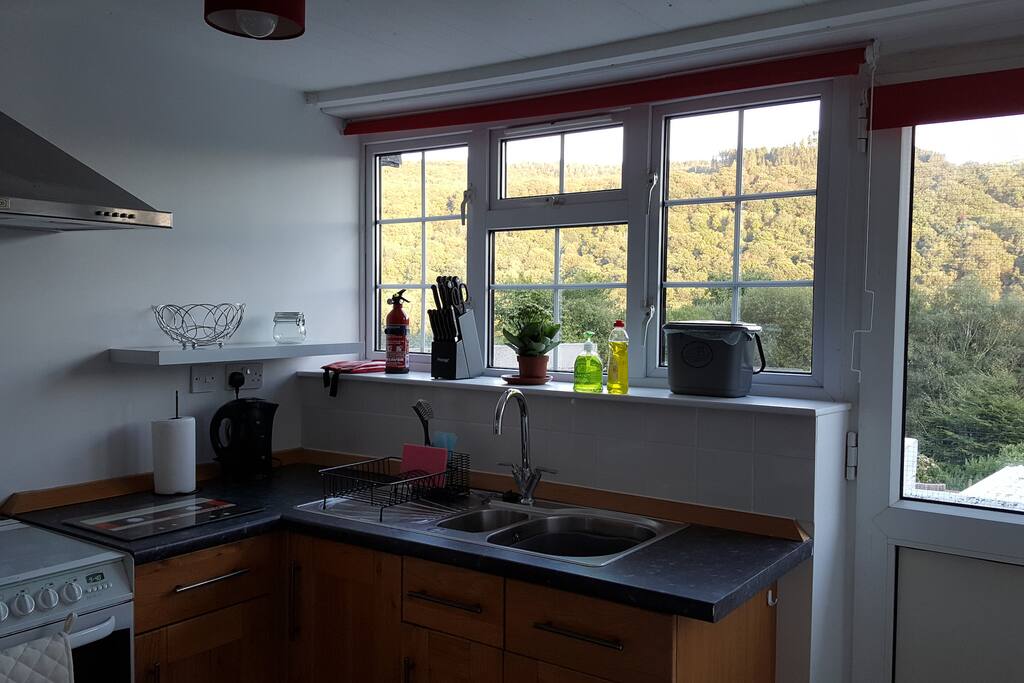 Well stocked kitchen complete with gorgeous view