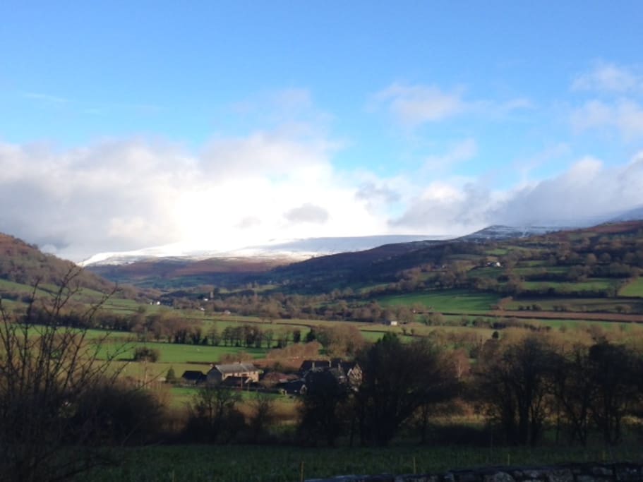 Snow coming in, opposite us