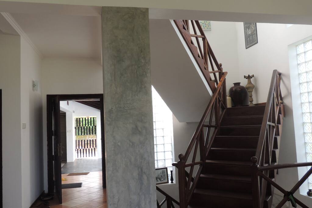 Main entrance located at the 2nd floor with a staircase connected to all floors