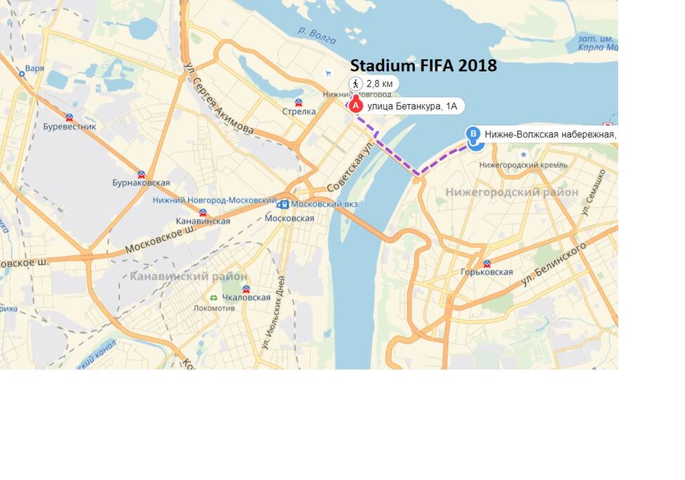 The way to the Studium FIFA 2018