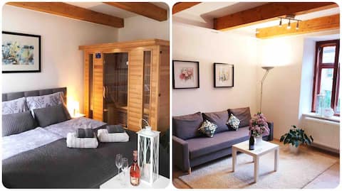 Apartment 2KK Sauna & Aromatherapy in the center of Jihlava
