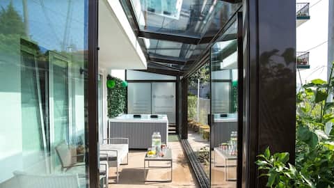 Beautiful rebuilt house with hot tub