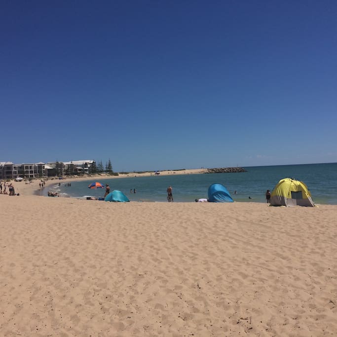 The beautiful main beach just 5 min walk away