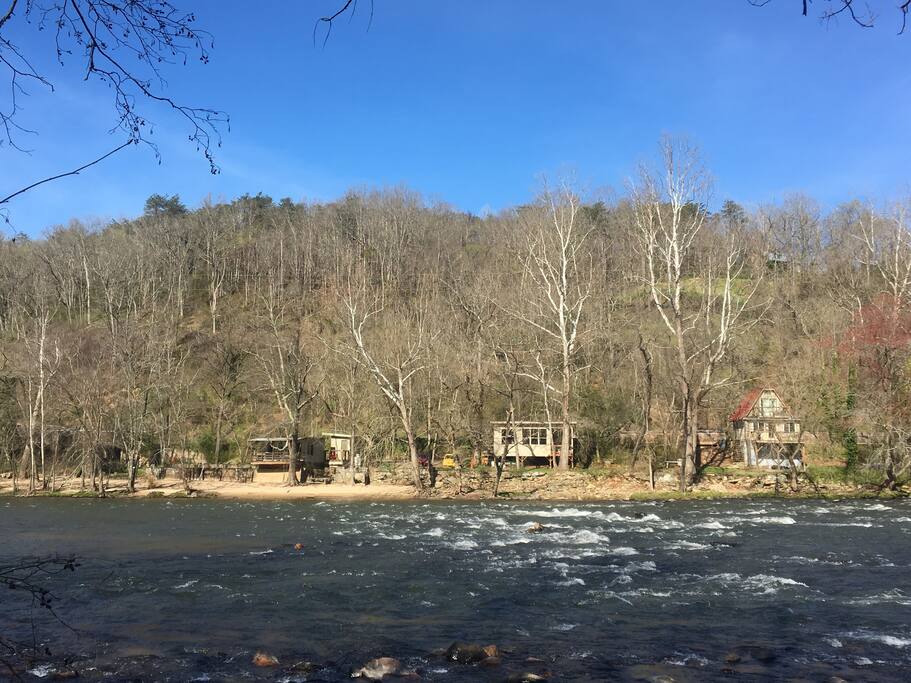 Pano from the other side of the river looking at Camp Driftwood