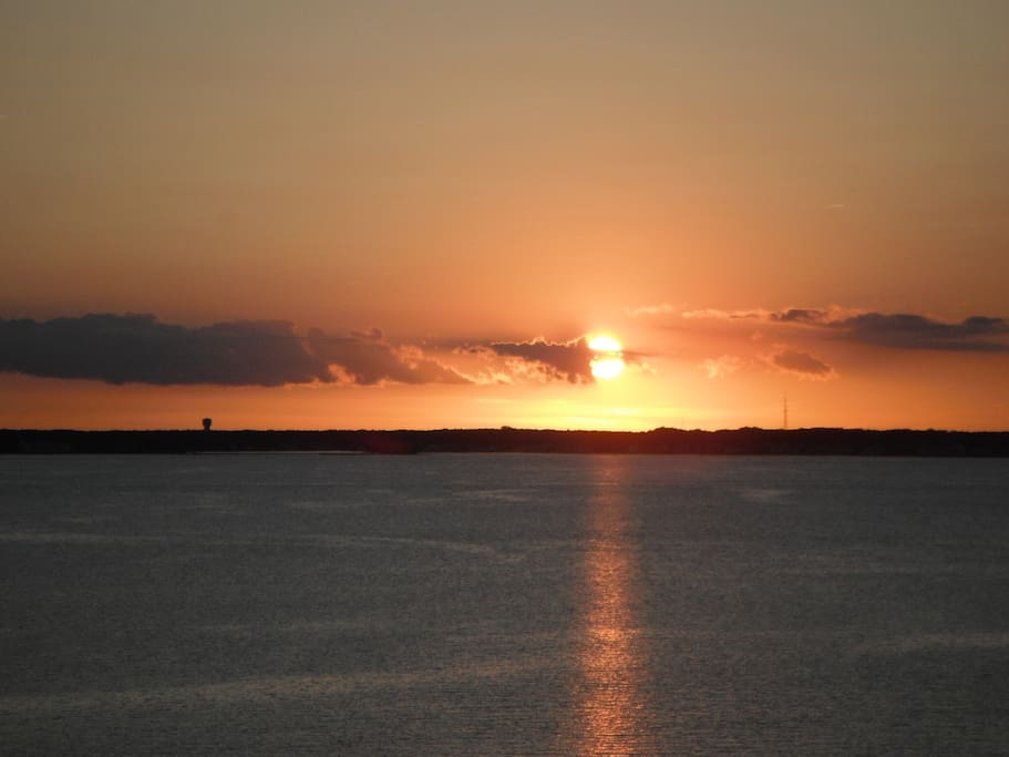 This was taken from the balcony at sunset.