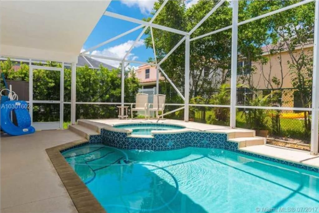 Screened in pool