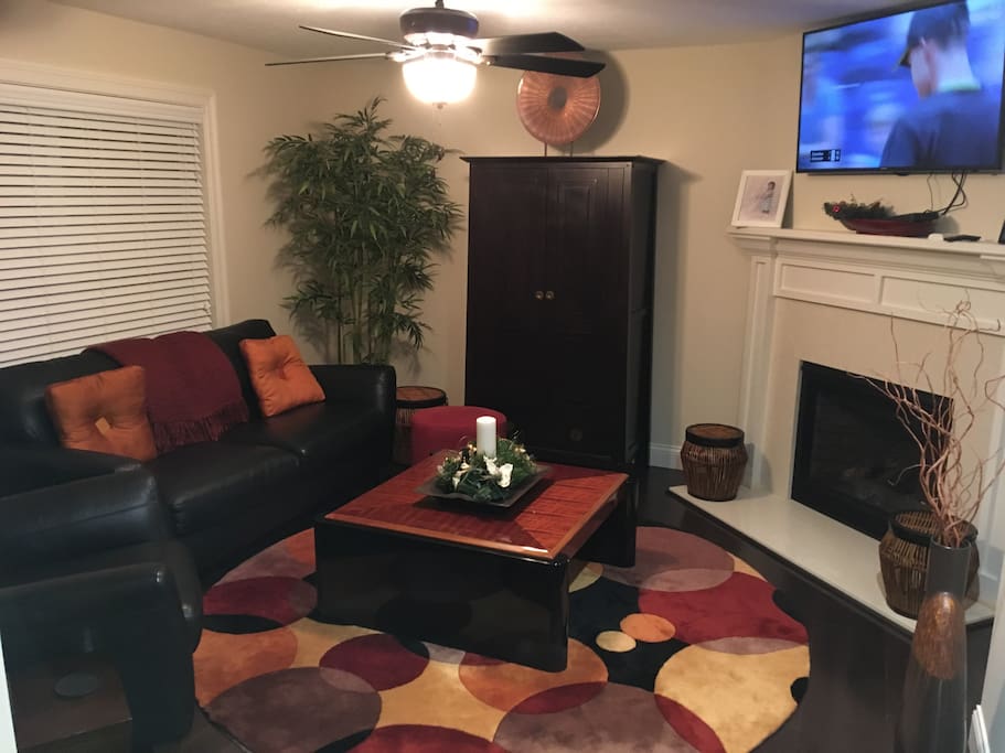 Living room with direct TV