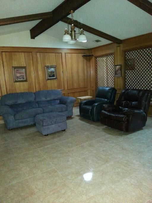 Brand new tile in living room.