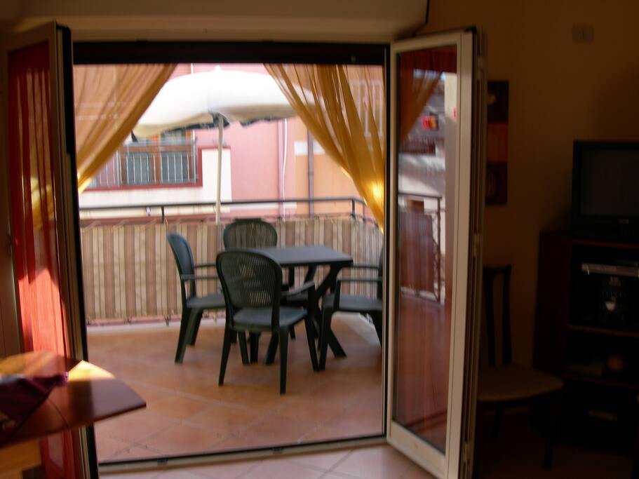 La veranda esterna...