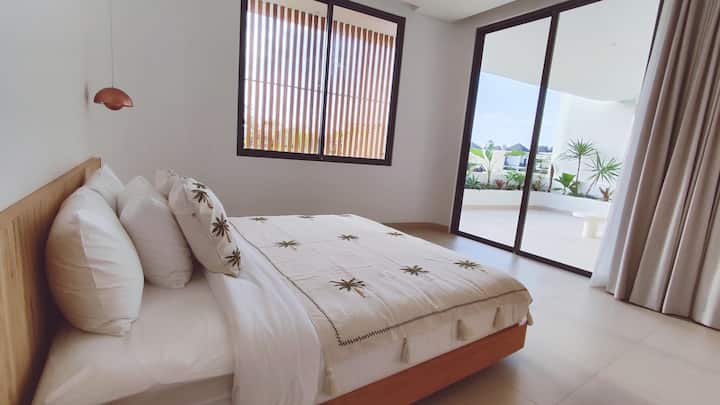 Fourth bedroom in the second floor with a ricefield view and direct access to large balcony.