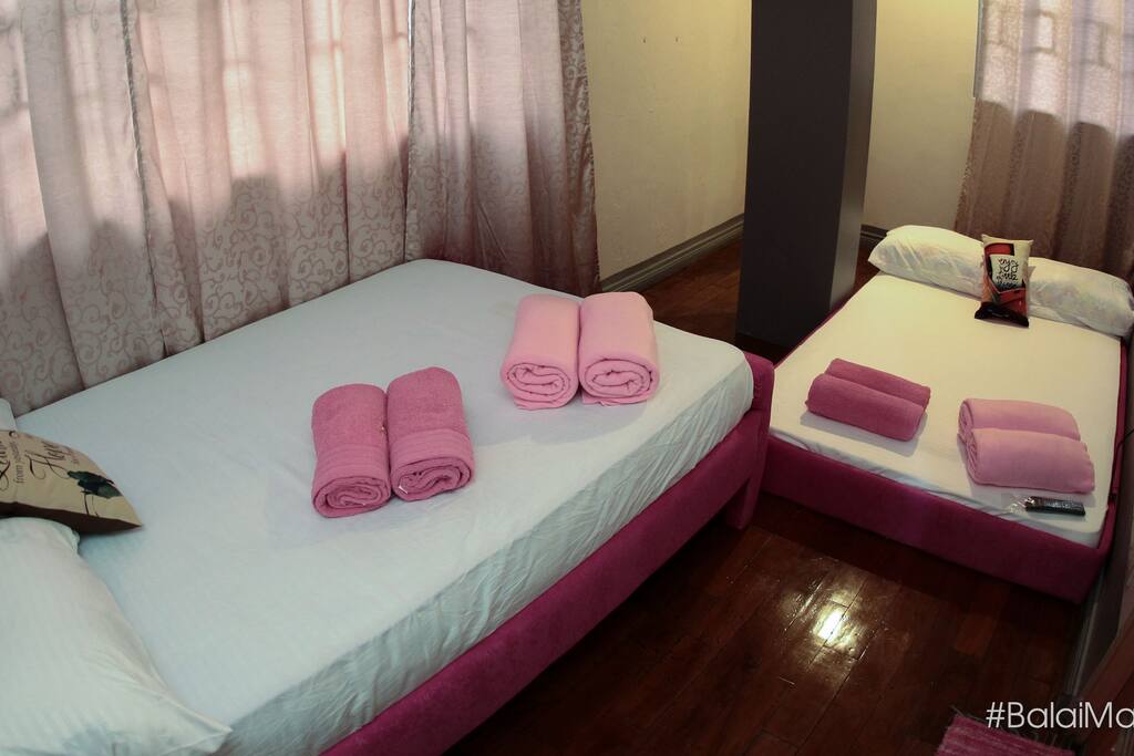 Pink Room: 3-6 pax
T&B: Shared with Barkada Brown Room guests