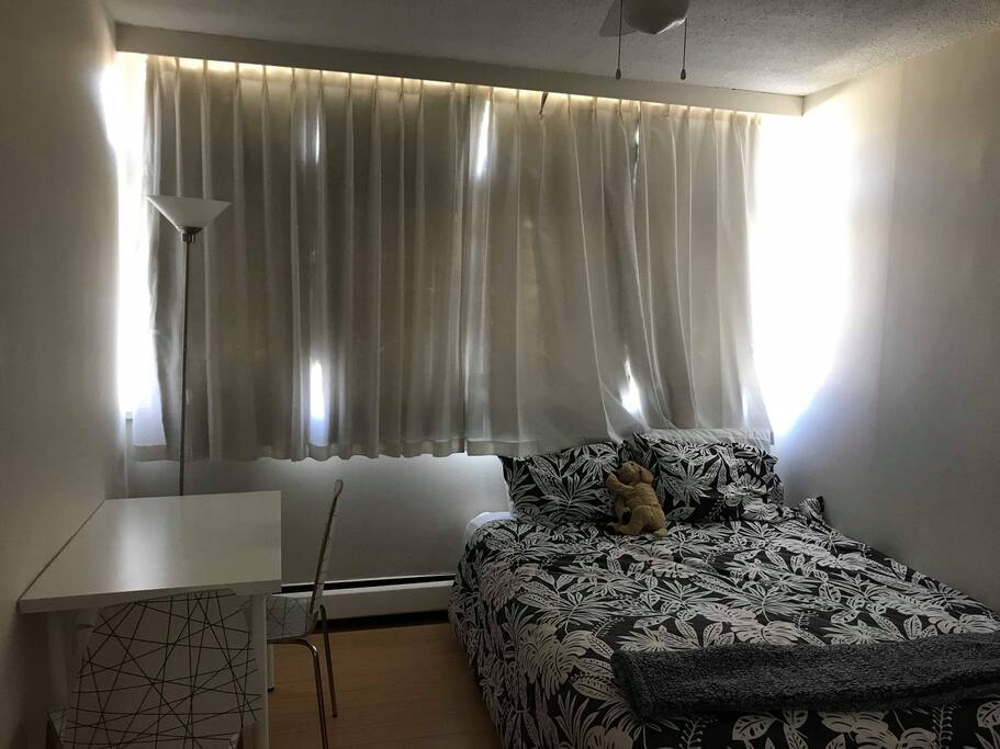 Curtains are pretty awesome to keep brightness out