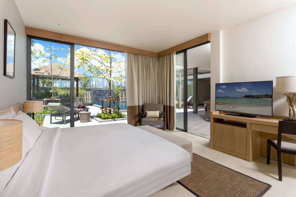3 large bedrooms with ensuite bathrooms.