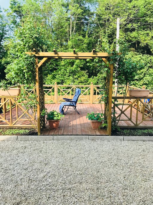 Outside decking area